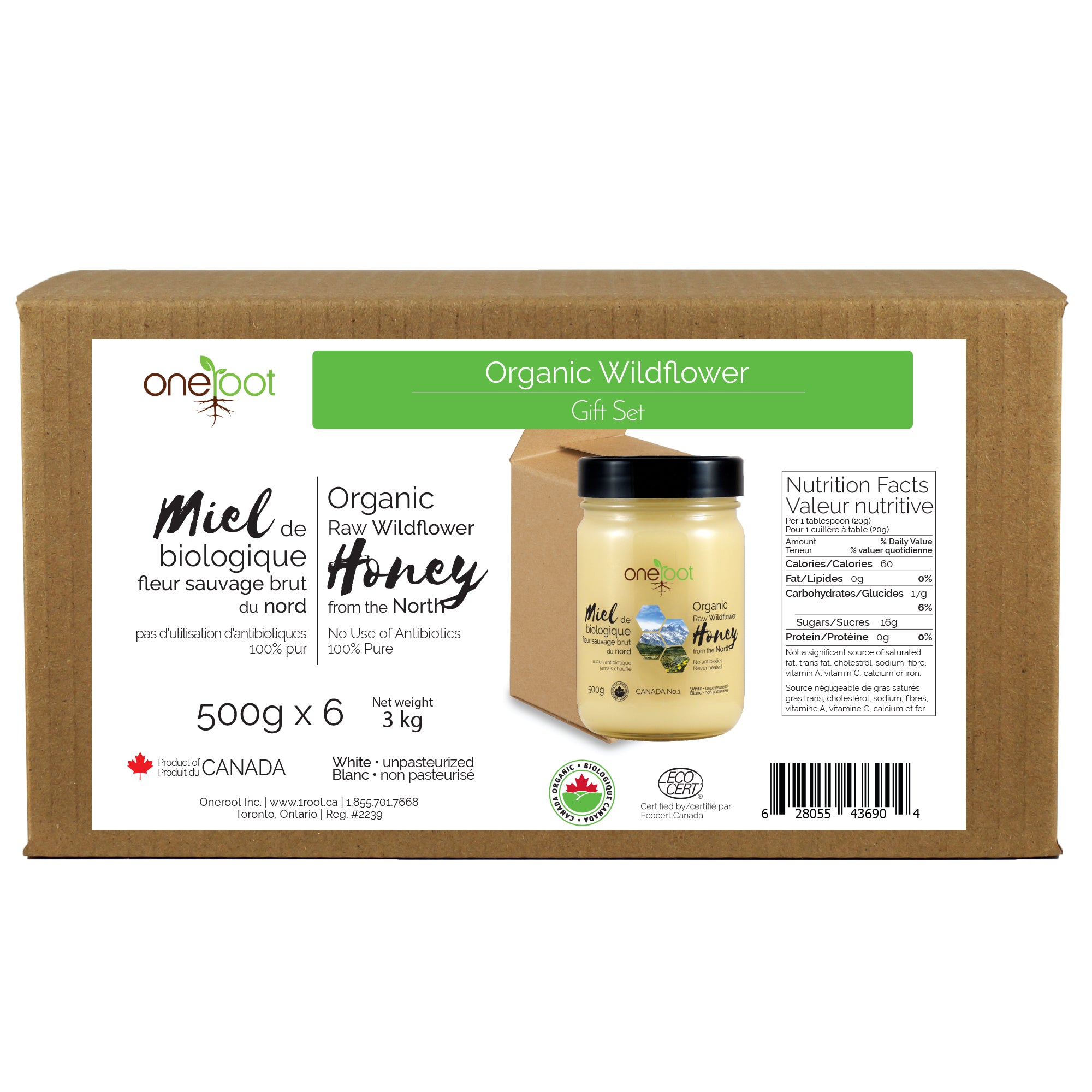 Organic Honey Gift Box - 500g x6