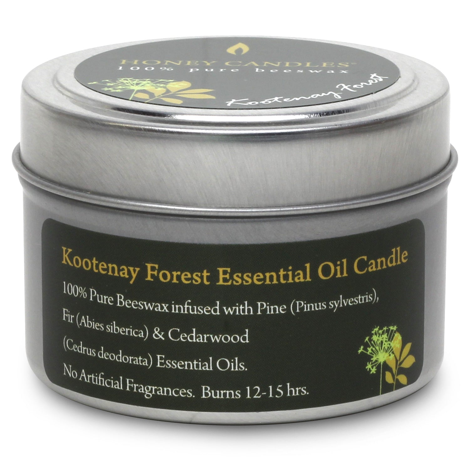 Kootenay Forest Essential Oil Tin Beeswax Candle