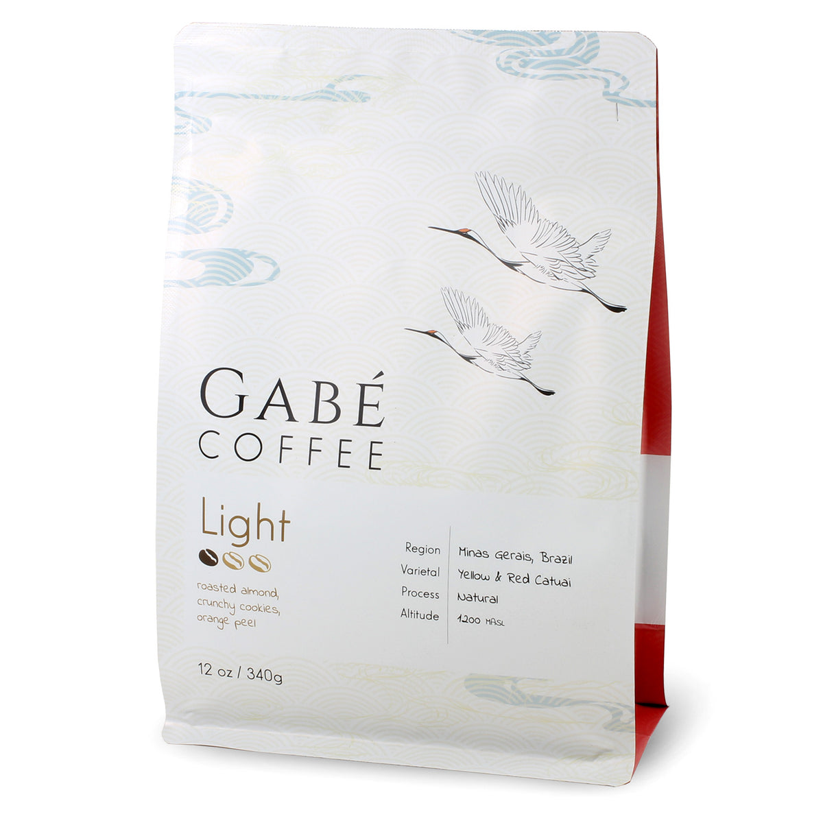 Gabé Coffee - Light Roast Whole Bean Coffee - Aromatic steam rising from a cup brewed using Gabe Coffee's light roast beans.