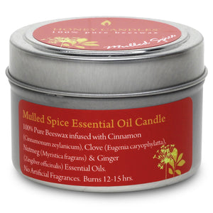 Mulled Spice Essential Oil Tin Beeswax Candle
