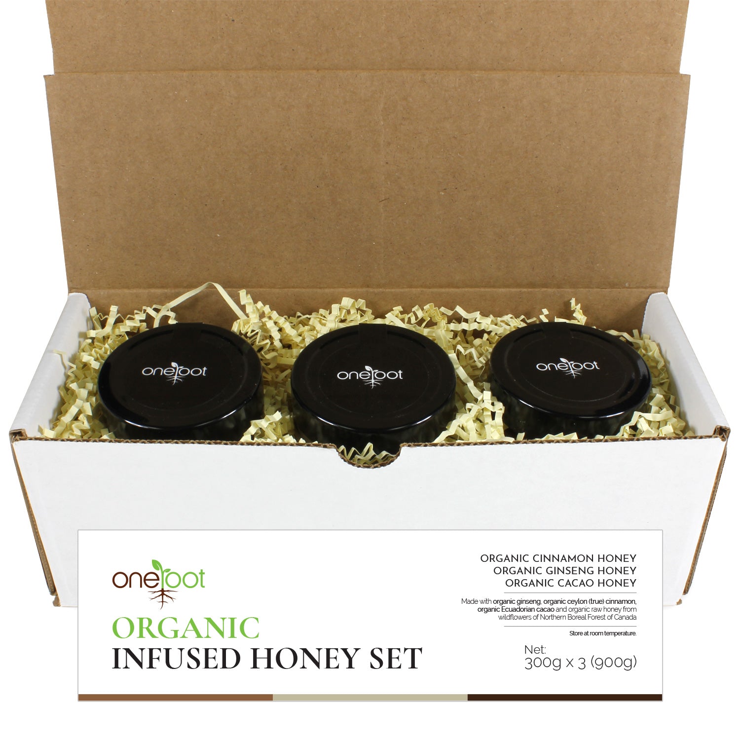 Infused Honey Triple Set - Cinnamon, Cacao, Ginseng
