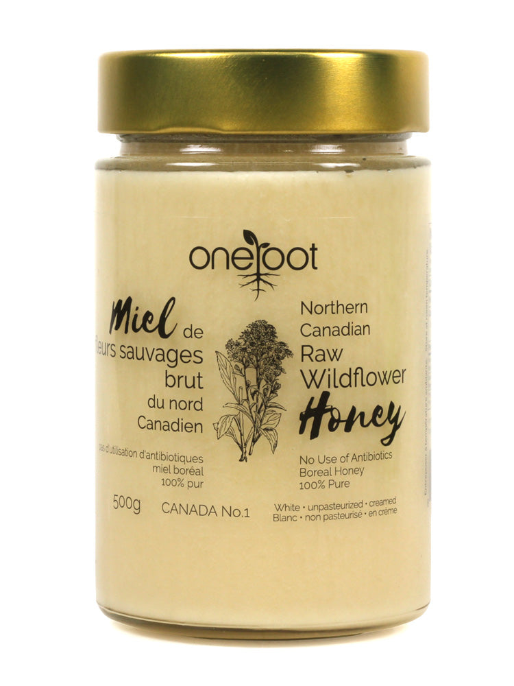 Oneroot Natural Raw Boreal Forest Wildflower Honey - raw canadian honey
